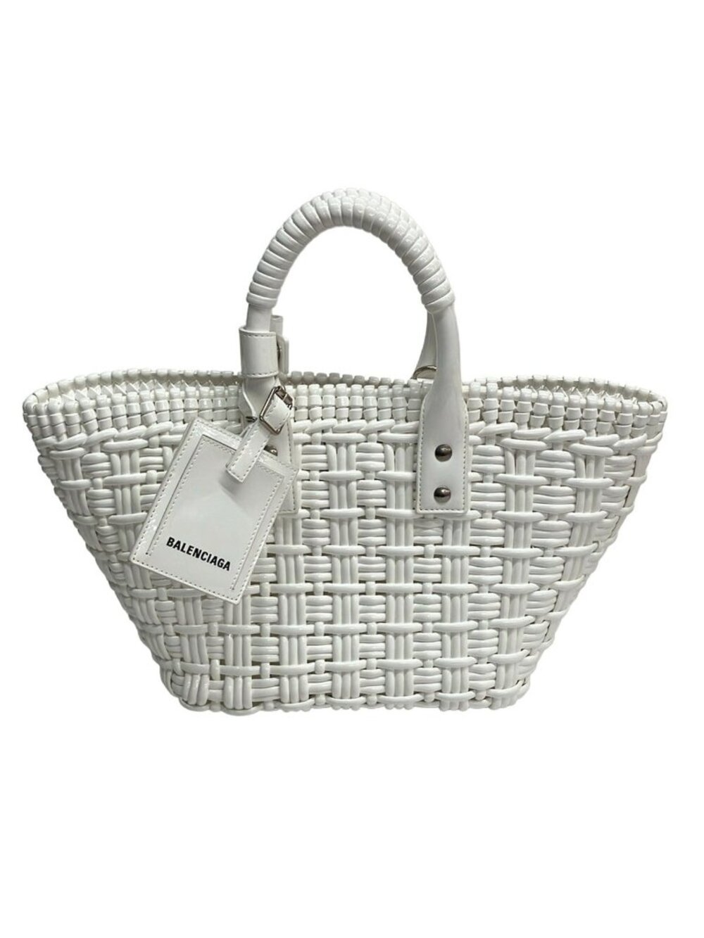 Balenciaga Tote Bistro XS Basket White Cotton